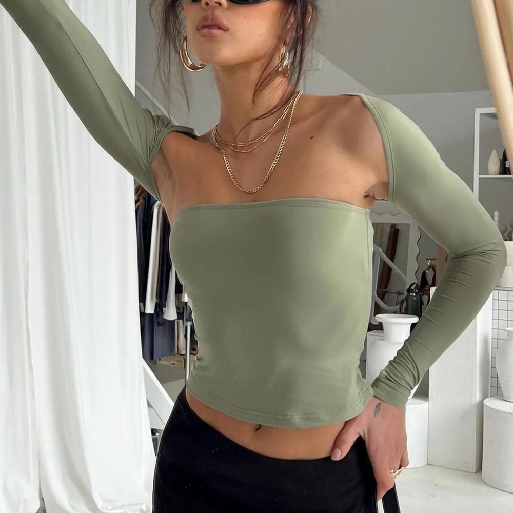 Princess Polly Moran two piece balero top in sage